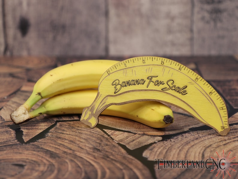 Banana for Scale SVG: 8-inch Ruler, Laser Cut File (digital Download ...