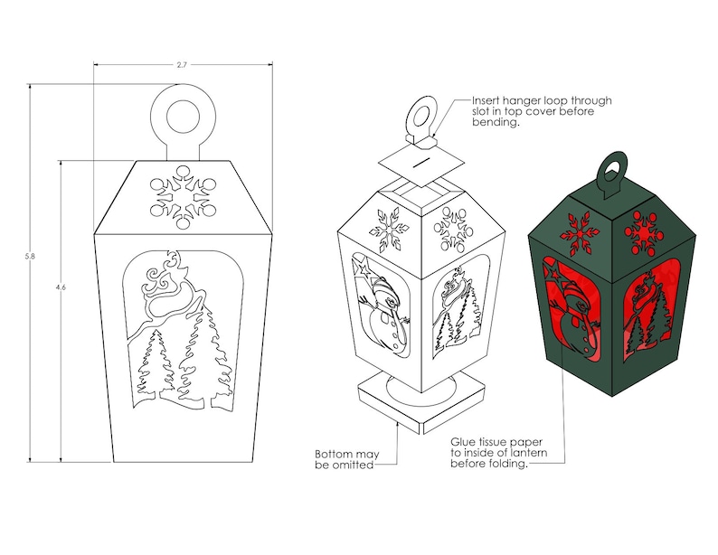 Free Cricut Lantern Template