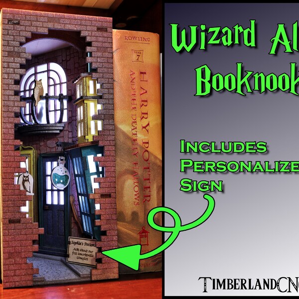 Magic Alley Book Nook, DIY Kit, Bookshelf Insert