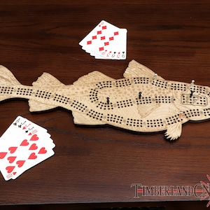 Torskfisk Cribbage-mönster, SVG, laser-/CNC-skärfil