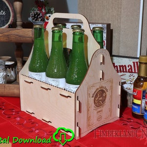 Six Pack Caddy, SVG, lasersnijvijl, Glowforge