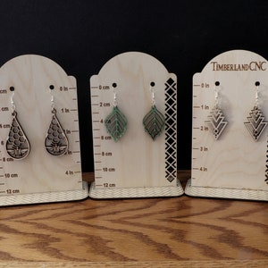 Earring Display / Photo Stand, Inch and Metric Measurement, SVG, Laser Cutting File