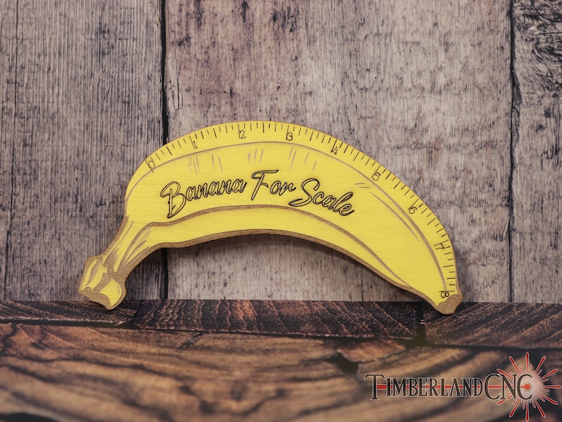 Banana for Scale SVG: 8-inch Ruler, Laser Cut File (digital Download ...