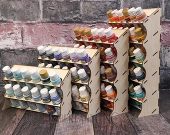 Acrylic Paint Bottle Holder: Laser Cut File, 2oz/59ml (Digital Download)
