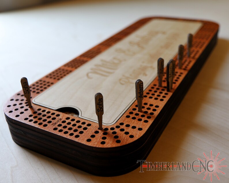 Cribbage Board With Storage SVG Laser Cutting File Etsy