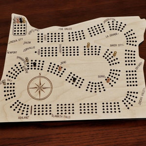 Oregon cribbage-patroon, SVG, laser-/CNC-snijbestand