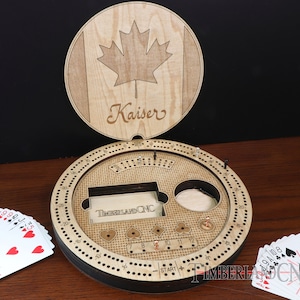 Kaiser Spielbrett, mit Lagerung, rund, SVG, Lasercutting-Datei