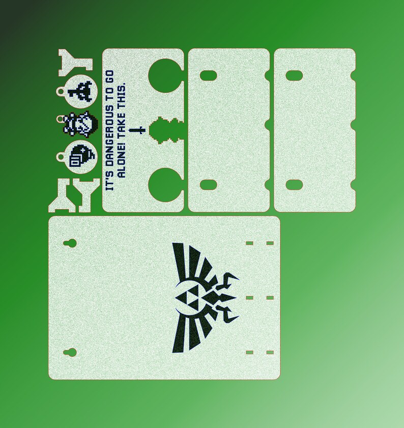 Download Zelda Themed Keyring Holder. SVG DXF. Laser Cutting File ...