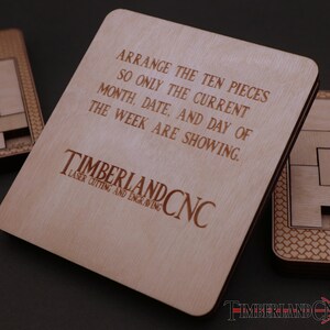 Wooden Daily Calendar Puzzle Infinite Puzzle Etsy Wooden Daily Calendar Puzzle Infinite Puzzle Etsy