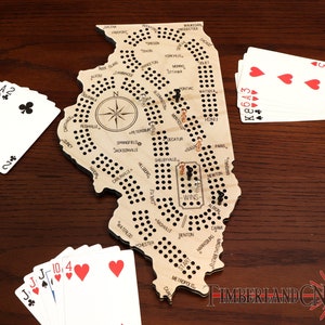 Illinois cribbage-patroon, SVG, laser-/CNC-snijbestand