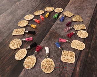 Snarky Adult Keychains, 16 keychain set, SVG, Laser Cutting File