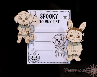 Wobbly Cute Halloween Magnets, Fridge Magnet, 10 Magnet set, SVG, Laser Cutting File