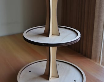 Three Tiered Tray SVG: Laser Cut File (Digital Download)