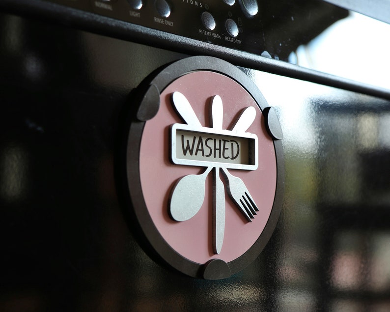 Dishwasher Sign Dish Clean Dirty Sign SVG Laser Cutting Etsy