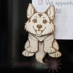 Vagga hundmagneter, kylskåpsmagnet, set med 10 hundar, SVG, laserskärningsfil bild 10