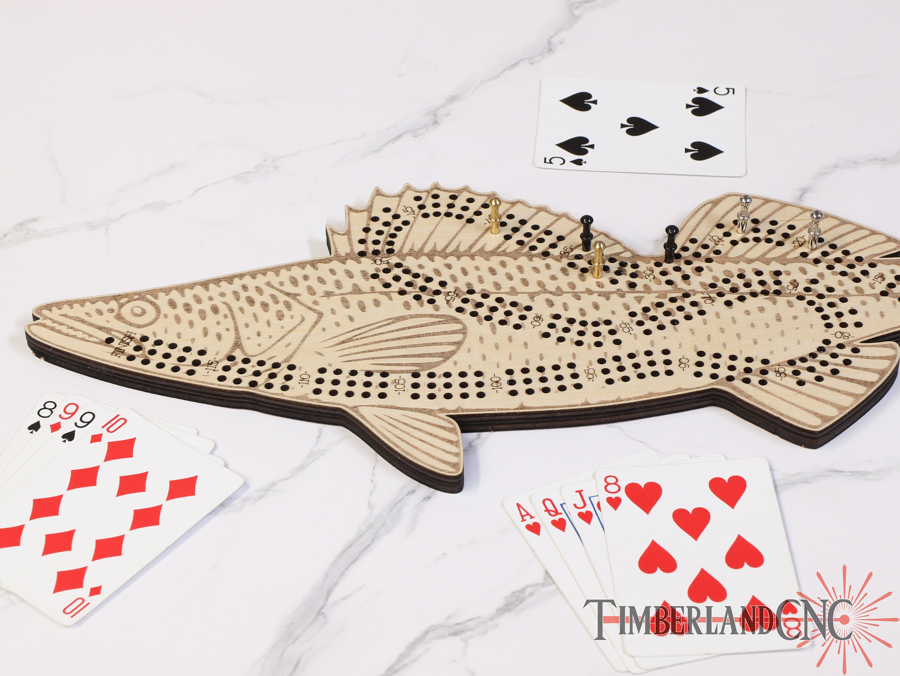 Walleye Cnc Router Files Walleye Fish Cribbage Pattern, SVG, Laser/cnc Cutting File - Etsy