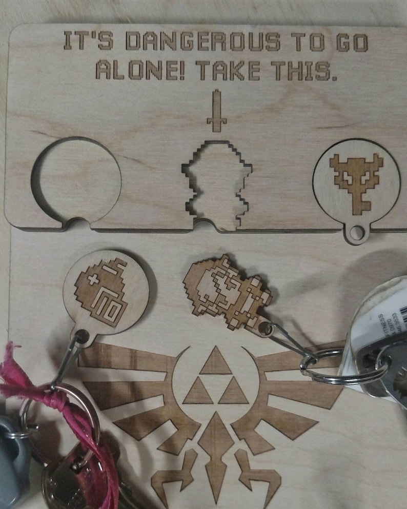 Download Zelda Themed Keyring Holder. SVG DXF. Laser Cutting File ...