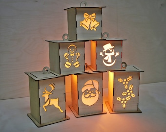 Christmas Lantern SVG, Laser Cutting File. Winter SVG