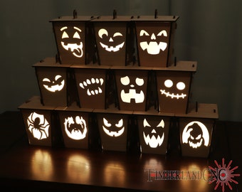 Halloween Lantern SVG, CNC Router & Laser Cutting File.