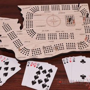 Motif Washington Cribbage, fichier de découpe Laser/CNC, SVG