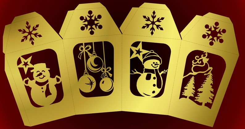 Download Christmas Paper Lantern SVG Paper Lantern DXF Snowman ...