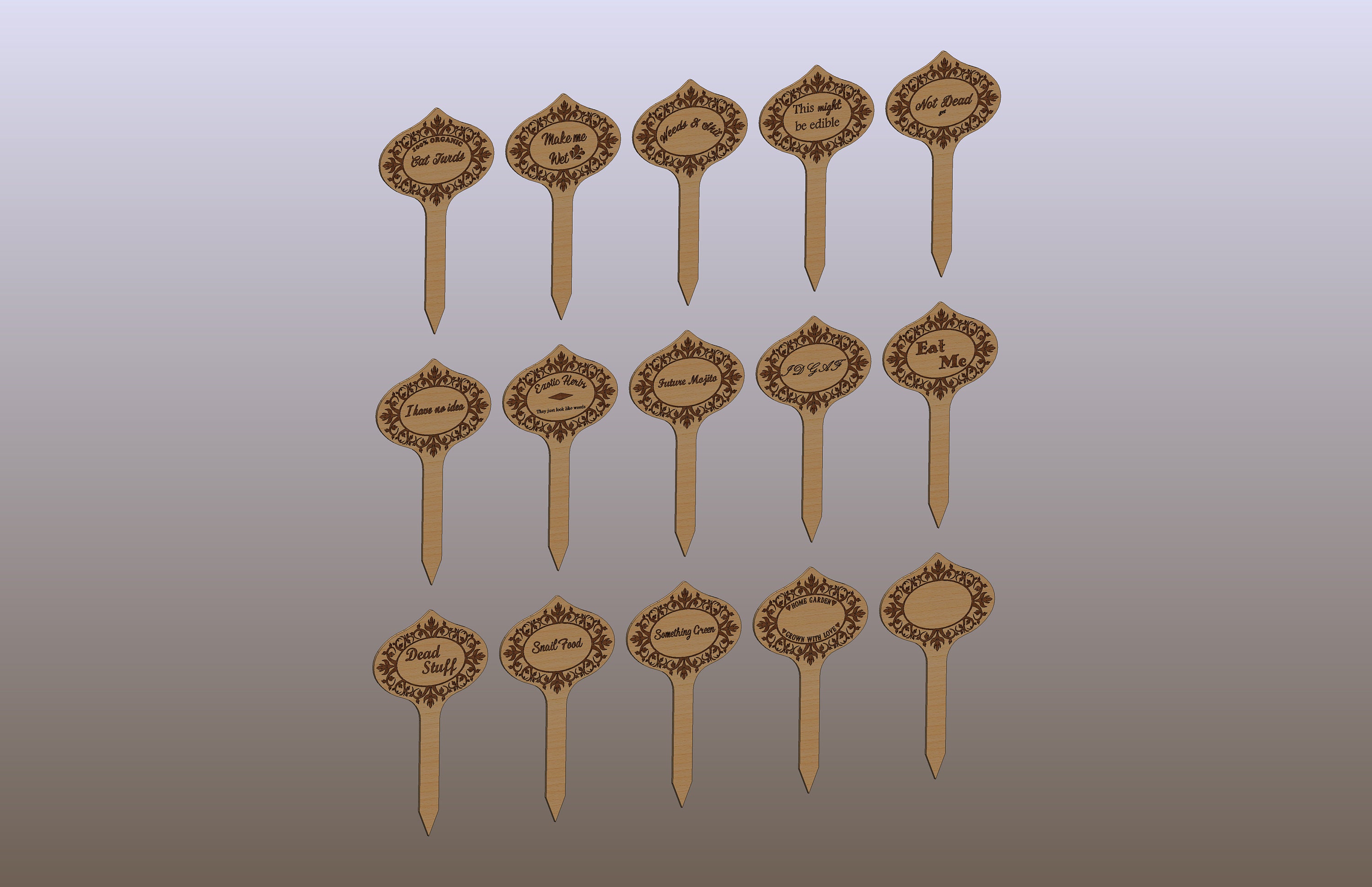 Funny Garden Marker SVG Laser Cutting File Etsy