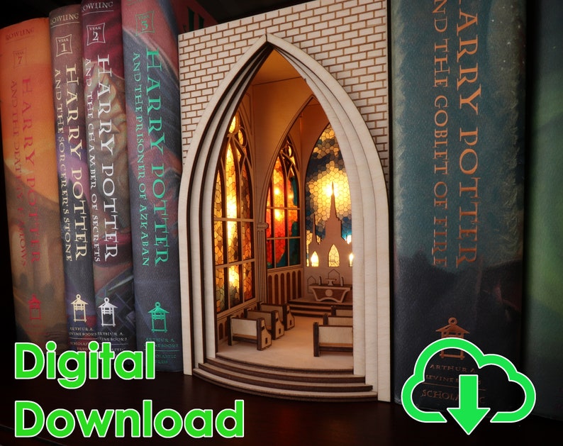 Church Booknook, Cathedral, svg, Laser Cutting File image 1