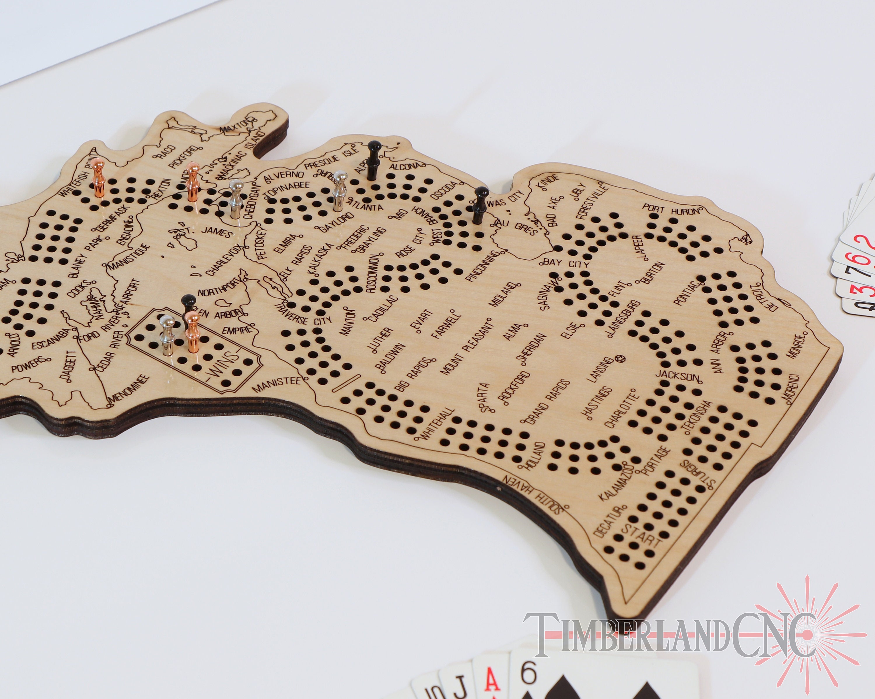 Michigan Cribbage Pattern, SVG, Laser/cnc Cutting File - Etsy