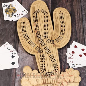 Kaktus Cribbage Muster, SVG, Lasercutting-Datei