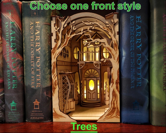 MINI ALLEY Wizard Book Nook Assembled Prebuilt Bookshelf Insert