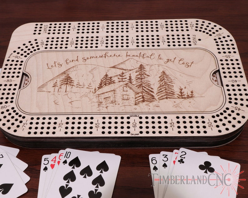 Cribbage Board With Storage SVG Laser Cutting File Etsy Canada