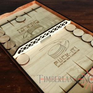 Fingerhockey, slingpuckspel, SVG, DXF, lasersnijbestand, Glowforge Project