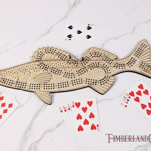Snoekbaarzen cribbagepatroon, SVG, laser/CNC-snijbestand