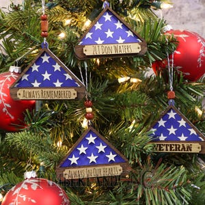 Triangle Folded Flag Ornament, SVG, Laser Cutting File.