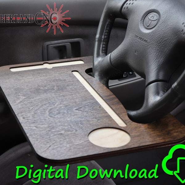 Steering Wheel Tray, Car Table, SVG , Digital Download, Glowforge Cut File, Laser Cut File