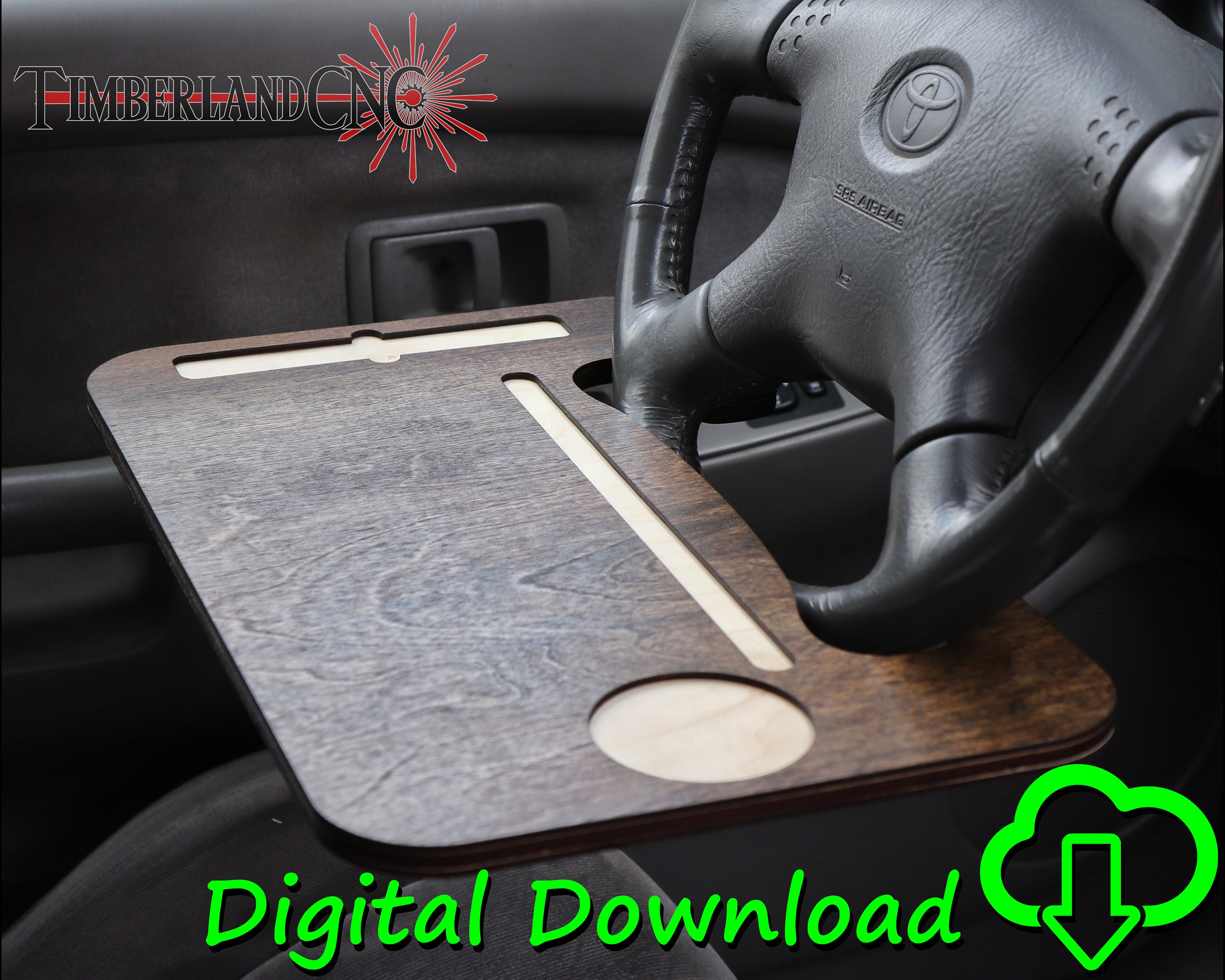 Steering Wheel Tray, Car Table, SVG , Digital Download, Glowforge Cut File,  Laser Cut File 