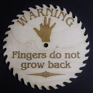 Vingers groeien niet terug, Saw Blade, Funny Shop Sign, SVG snijbestand