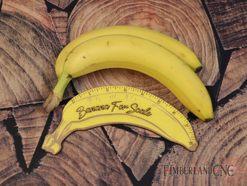 Banana for Scale SVG: 8-inch Ruler, Laser Cut File (digital Download ...