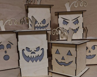 Jack-o-Lantern SVG, Archivo de corte por láser. Halloween SVG