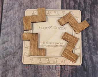 Four-Z Puzzle, Jigsaw, SVG, Laser Cutting File