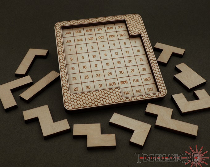 Wooden Daily Calendar Puzzle, Infinite Puzzle