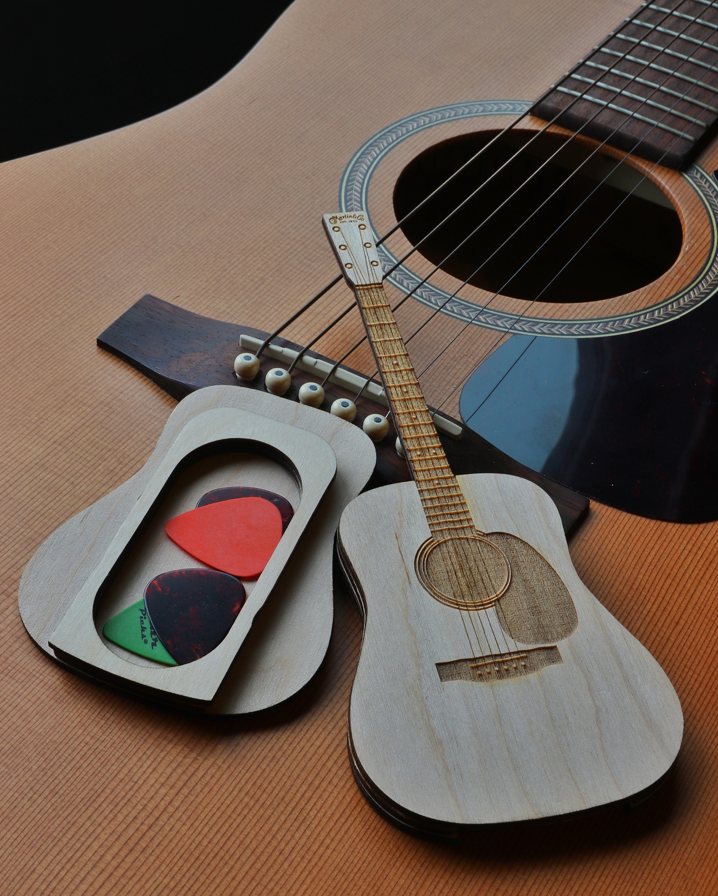 Guitar Pick Holder Acoustic SVG Laser Cutting File Etsy