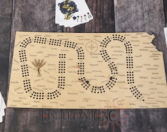 Kansas Cribbage Pattern, SVG, Laser/CNC Cutting File