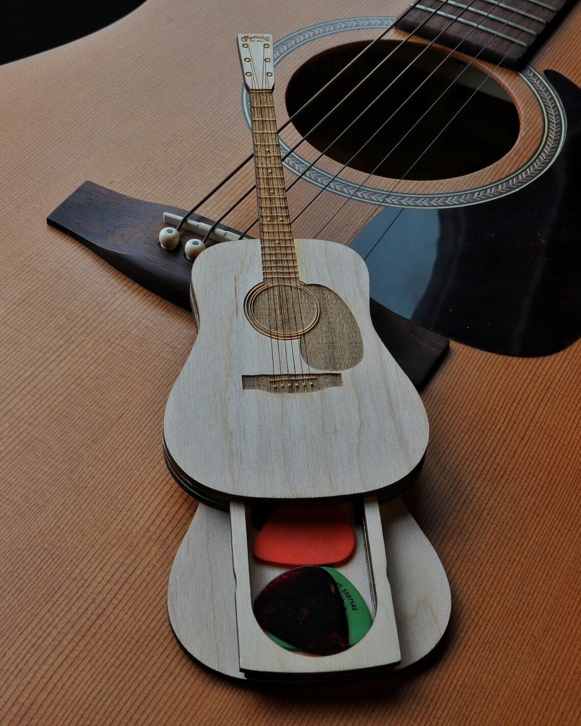 Guitar Pick Holder Acoustic SVG Laser Cutting File Etsy