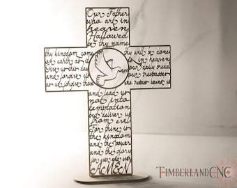 Lord's Prayer Cross, SVG, Laser Cutting File