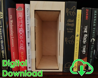 Empty Book Nook, SVG, DIY, Laser Cutting File, Digital Download