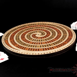 Double Spiral, 4-track Cribbage Pattern, SVG, Laser/cnc Cutting File - Etsy