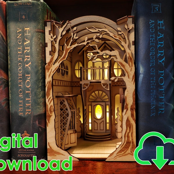 Multi-Theme Book Nook, svg, Laser Cutting File