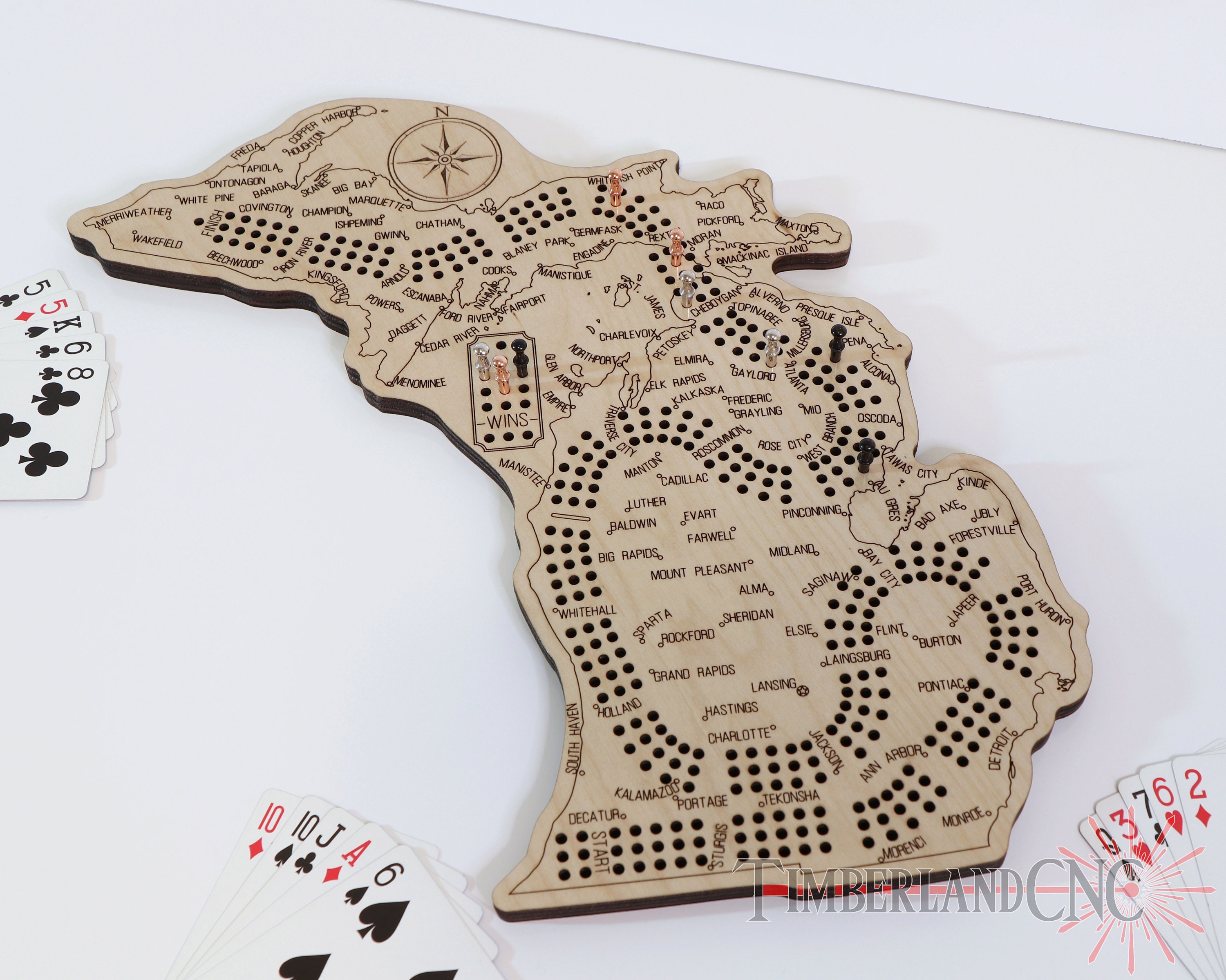 Michigan Cribbage Pattern, SVG, Laser/cnc Cutting File - Etsy