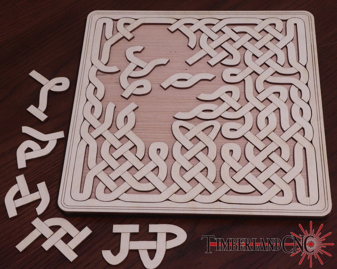 Celtic Knot Puzzle Puzzle, Tangle, Jigsaw Puzzle, SVG, Laser Cutting